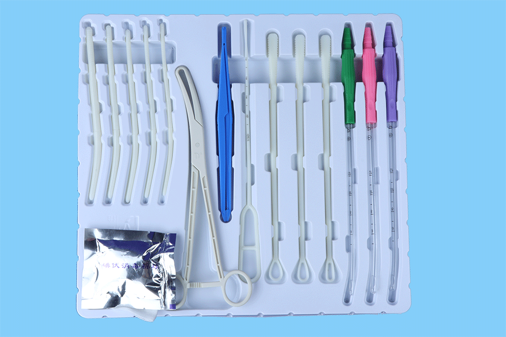 Disposable uterine tissue aspiration kit sterile packed layout